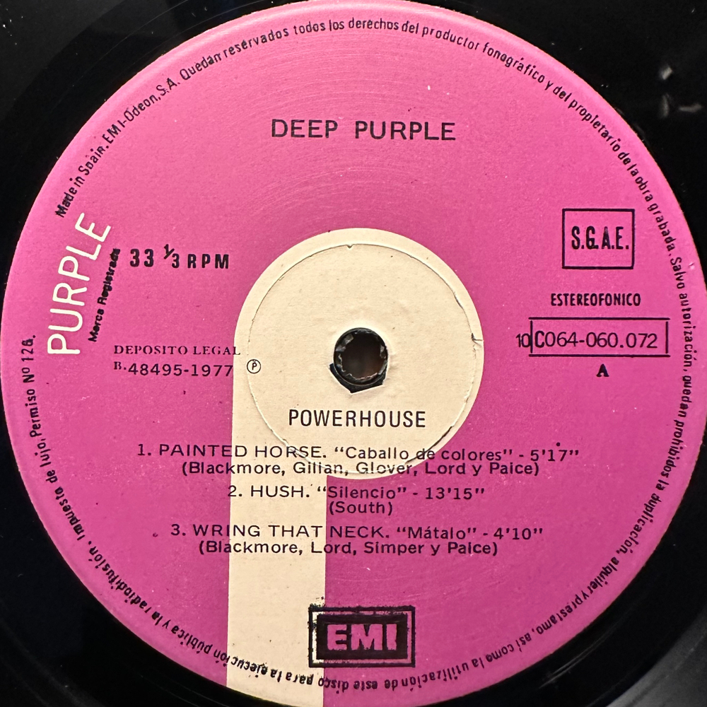 Deep Purple ‎– Powerhouse (Испания 1977г.)