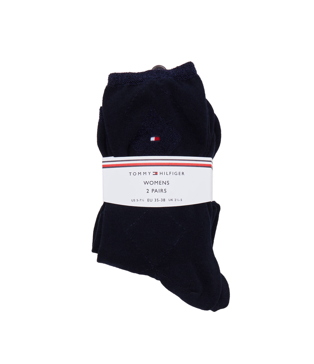 Носки 2 пары SHINY ARGYLE Tommy Hilfiger - темно-синий(701225402)