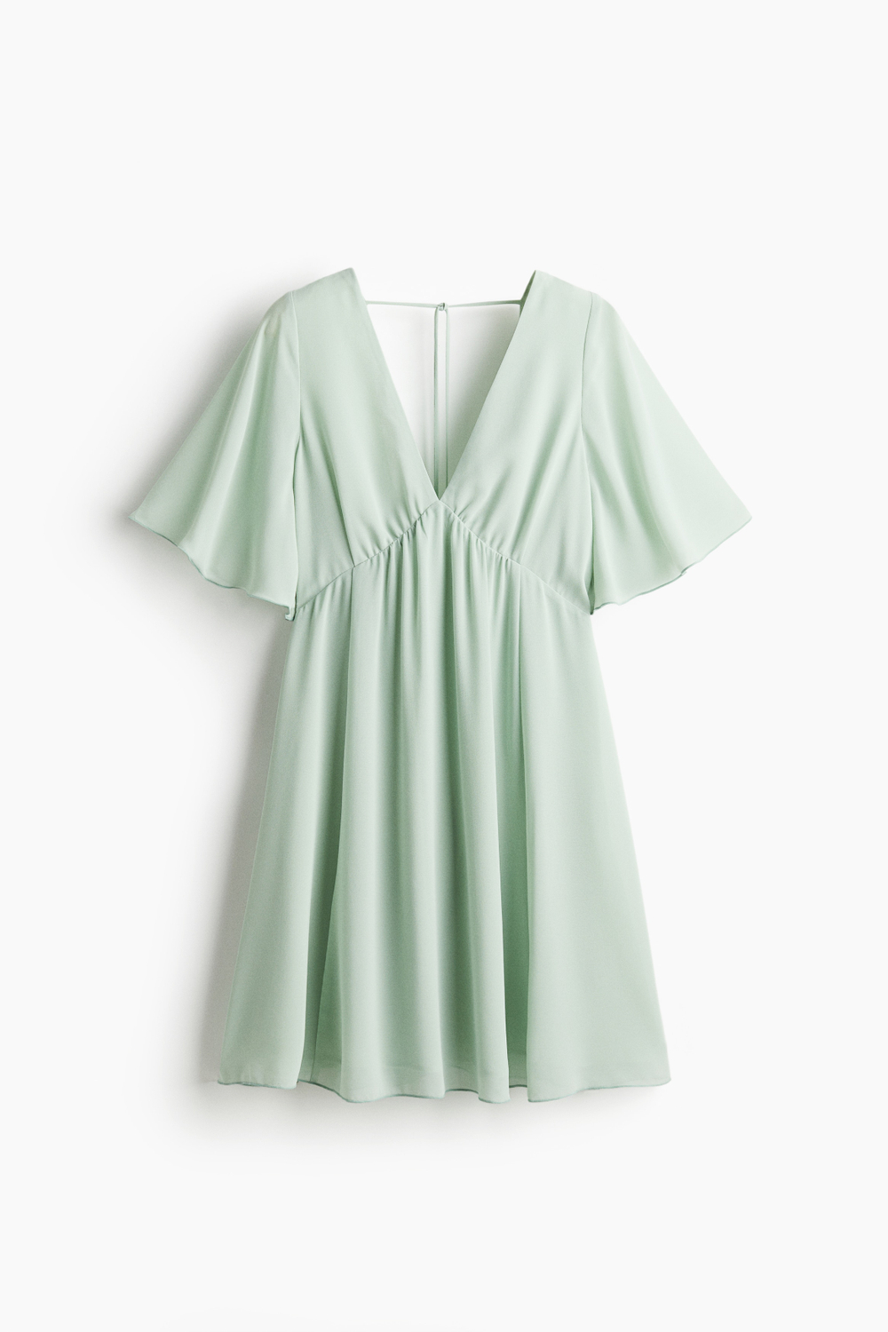 Шифоновое платье с V-образным вырезом - H&M