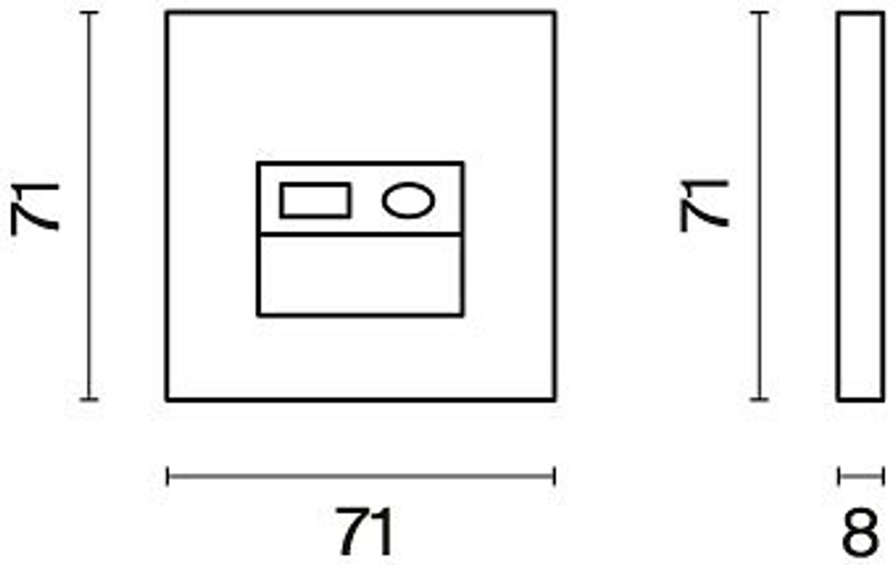 Накладка для ТВ-розетки и RJ-11 или RJ-45 Voltum S70 VLS002701