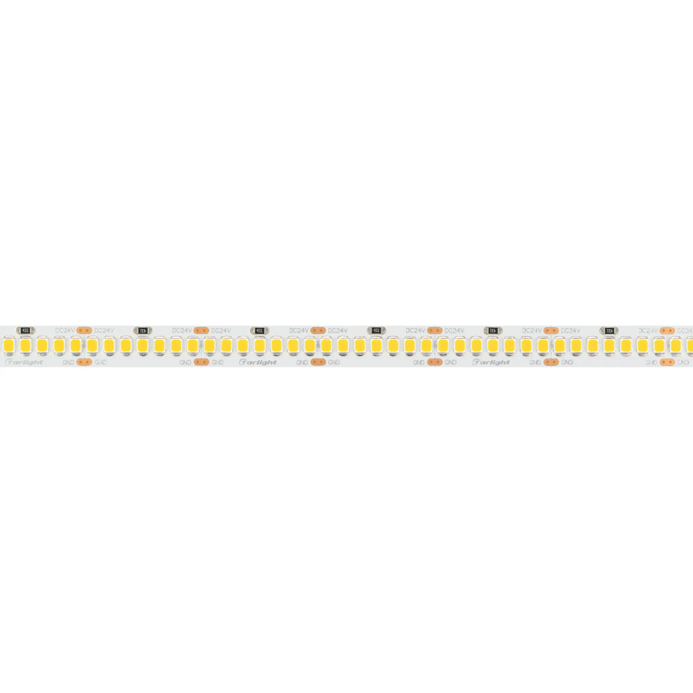 Светодиодная лента RT-A252-10mm 24V Warm3000 (11 W/m, IP20, 2835, 5m) (Arlight, Открытый) 022652(2)