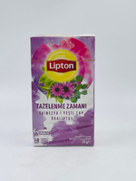 Чай зеленый Lipton Refreshing Time/Время взбодриться с эхинацеей и эвкалиптом,18 пакетиков, 27 г (Турция)