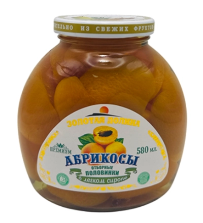 абрикосы Золотая Долина 580мл ст/б (1х12)