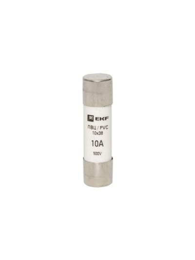 Вставка плавкая цилиндрическая ПВЦ 10х38 10А EKF pvc-10x38-10