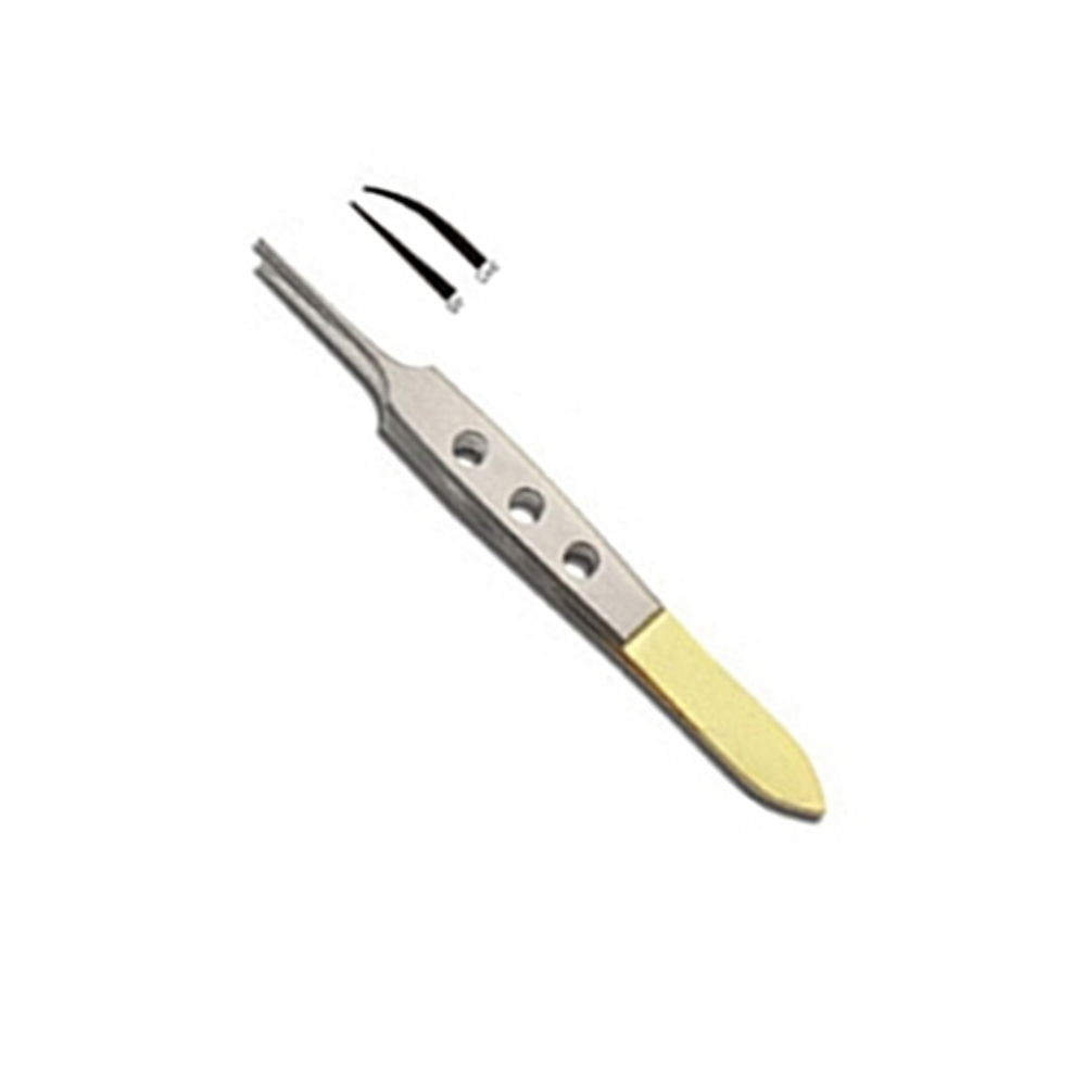 Пинцет прямой ZF-308 TWEEZER 3.5”, STR, HALF GOLD