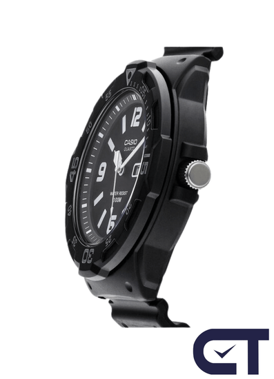 CASIO MRW-200H-1B2 — спортивные аналоговые часы с вращающимся безелем