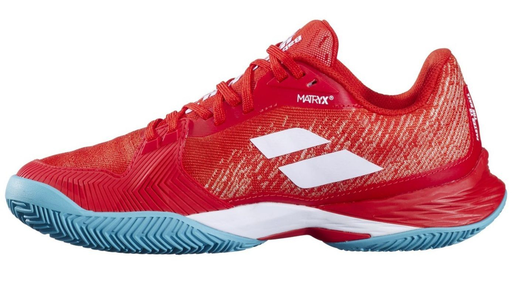 Женские теннисные кроссовки Babolat Jet Mach 3 Clay - fiesta red