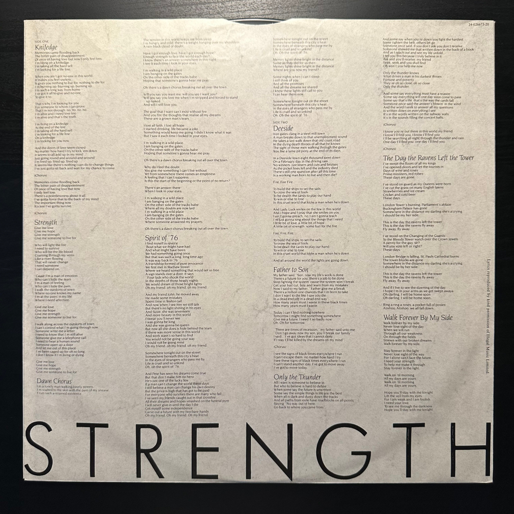 Alarm - Strength (Голландия 1985г.)