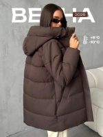 Куртка весенняя удлиненная с капюшоном