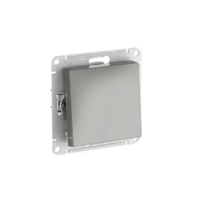 ATLASDESIGN 1-клавишный ПЕРЕКРЕСТНЫЙ ПЕРЕКЛЮЧАТЕЛЬ, сх.7, 10АХ, мех., быстрозажим. клем., СТАЛЬ