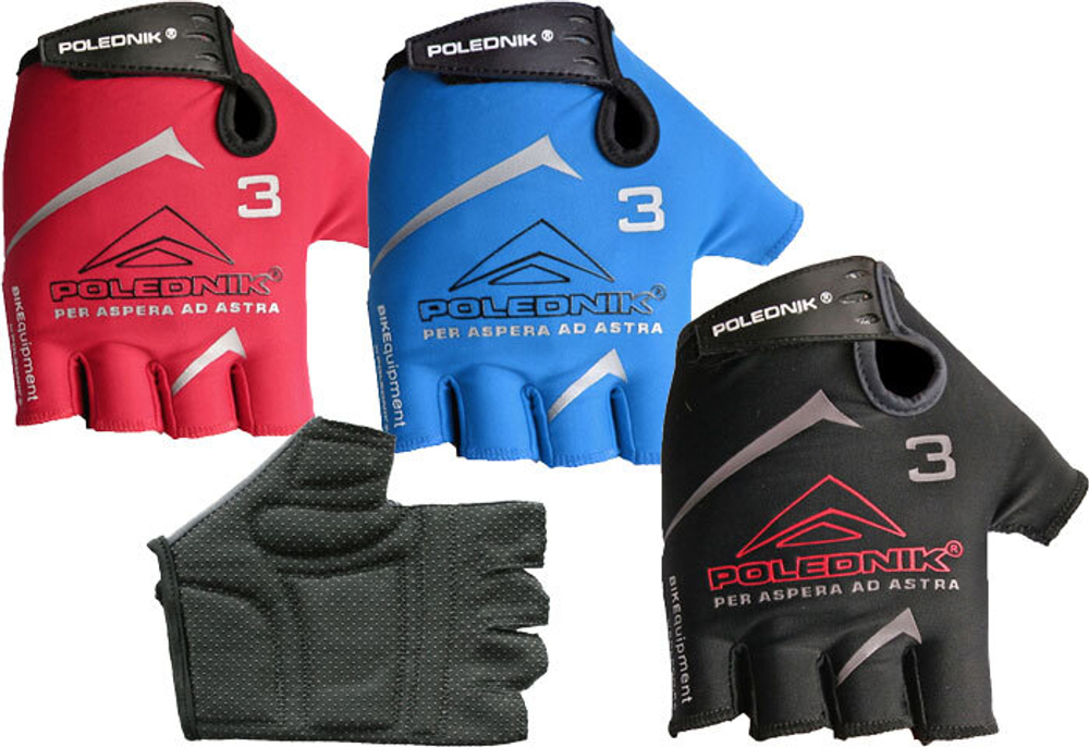 Велоперчатки Polednik F-3 р. 10 L Black,Blue,Red