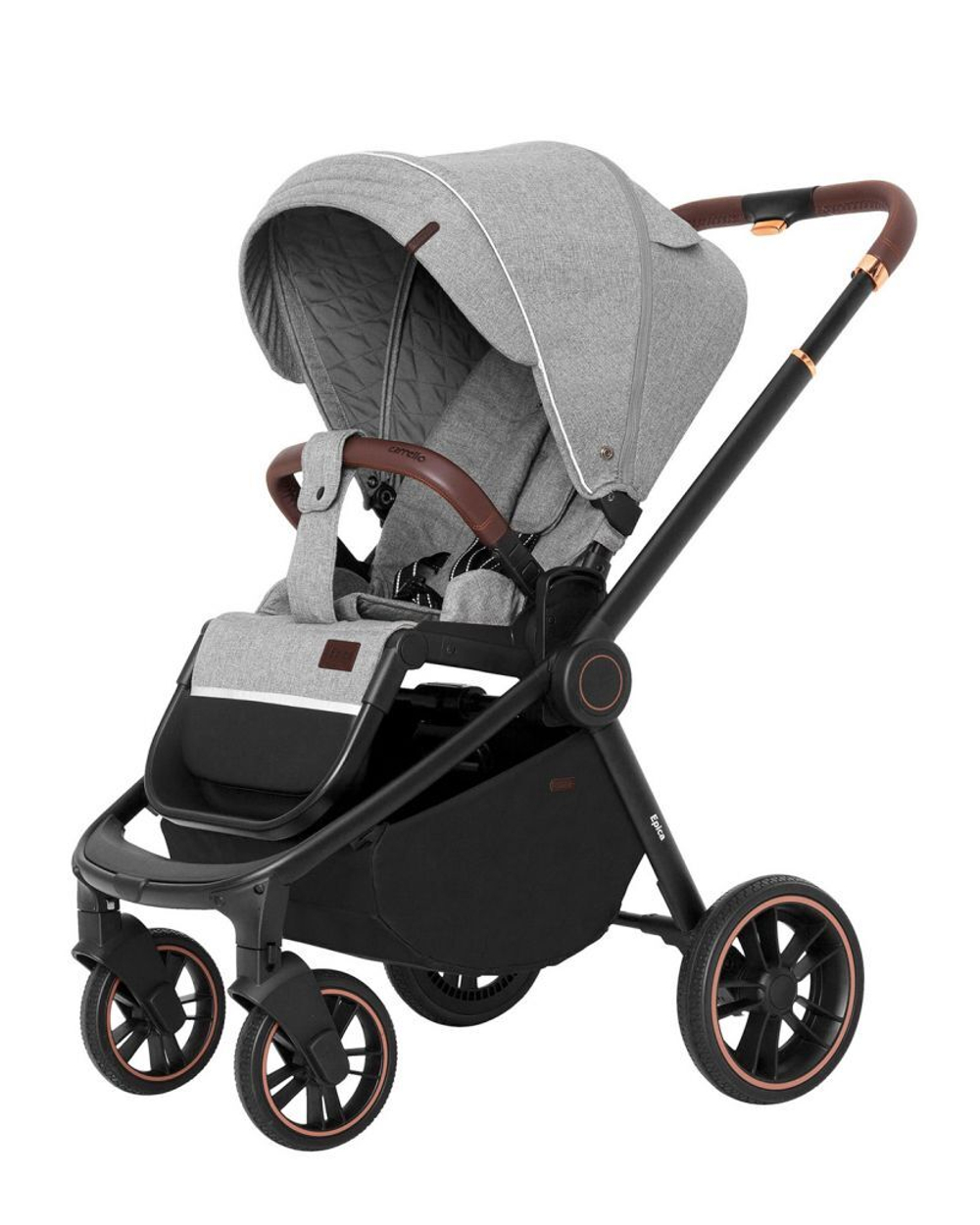 Коляска 3 в 1 Carrello Epica CRL-8511/1, Silver Grey / Черная рама (Светло-серый)