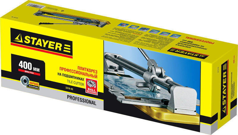 STAYER 400 мм, 4 - 15 мм, плиткорез на подшипниках, Professional (3318-40)