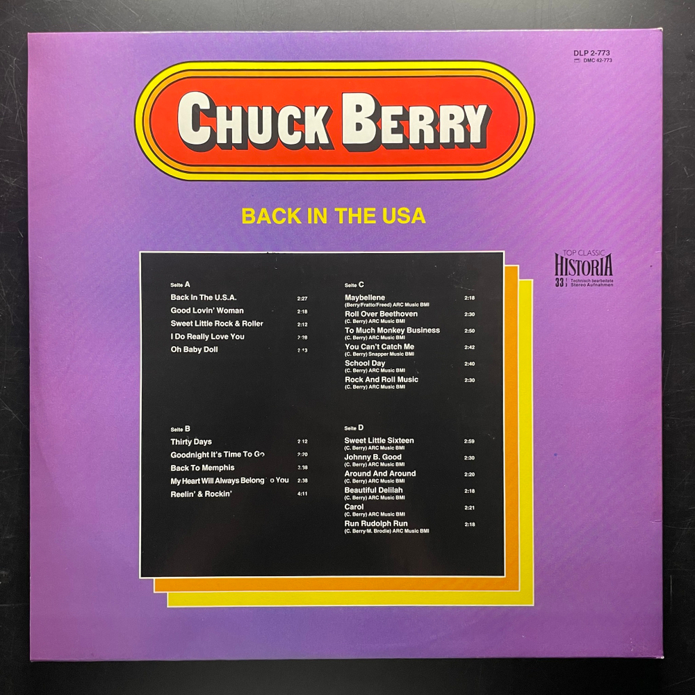 Chuck Berry ‎– Back In The USA 2LP (Дания)