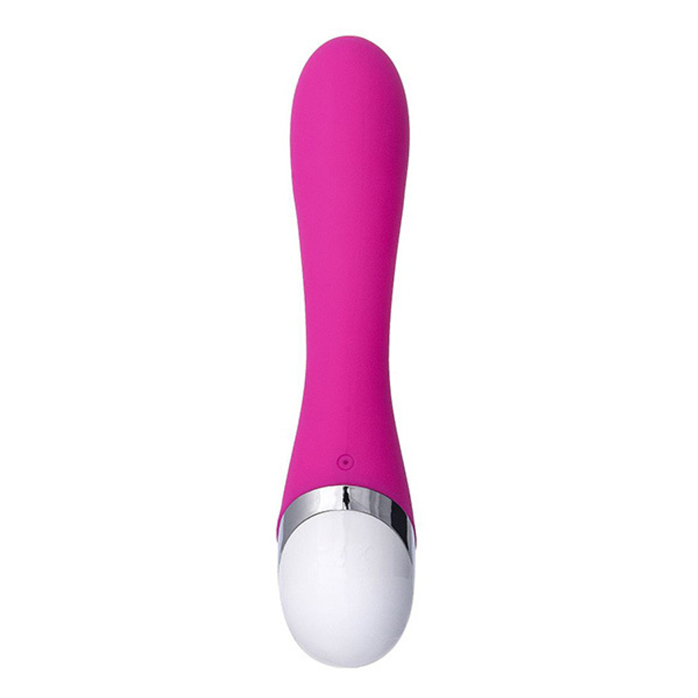 Розовый силиконовый вибратор 19см с клиторальным стимулятором ToyFa Lia L'Eroina 561007