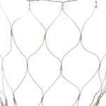 Электрогирлянда сетка цветная LED 240 лампы, 2*2м, 4 мигания, прозрачный провод, кор