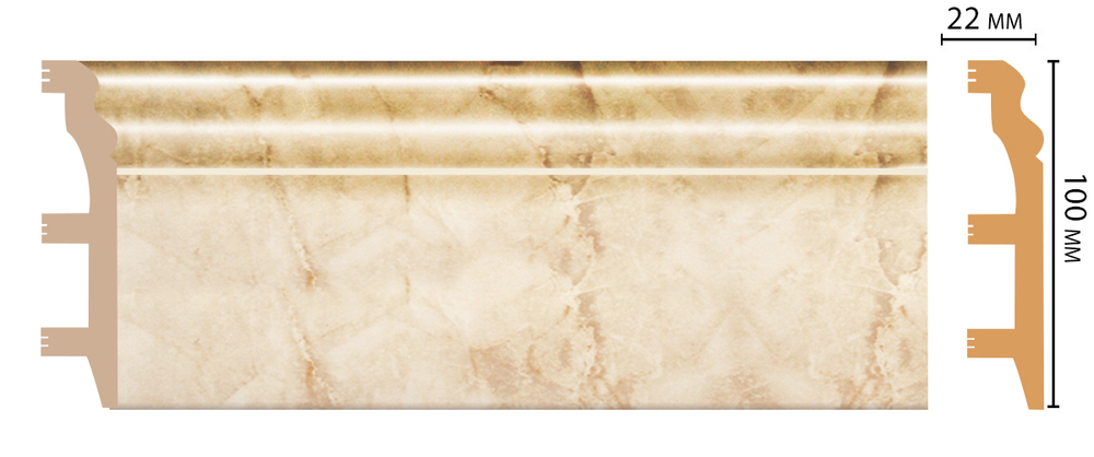 Плинтус DECOMASTER D232-80 (100*22*2400мм)