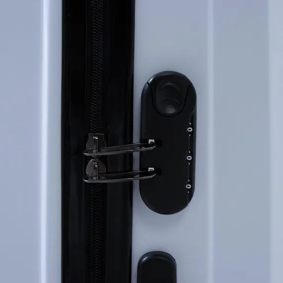Чемодан большой 28", кодовый замок, цвет белый