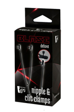 Черные зажимы на соски и клитор на цепочке Deluxe Nipple & Clit Clamps (Цвет: черный)