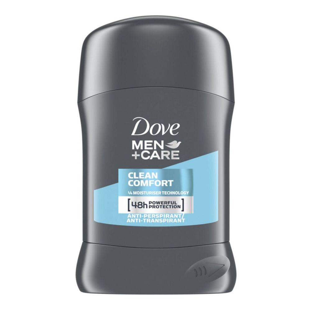 Dove Антиперспирант стик Men + Care, Care Clean  48 ч Comfort Stick  50 мл (Испания)