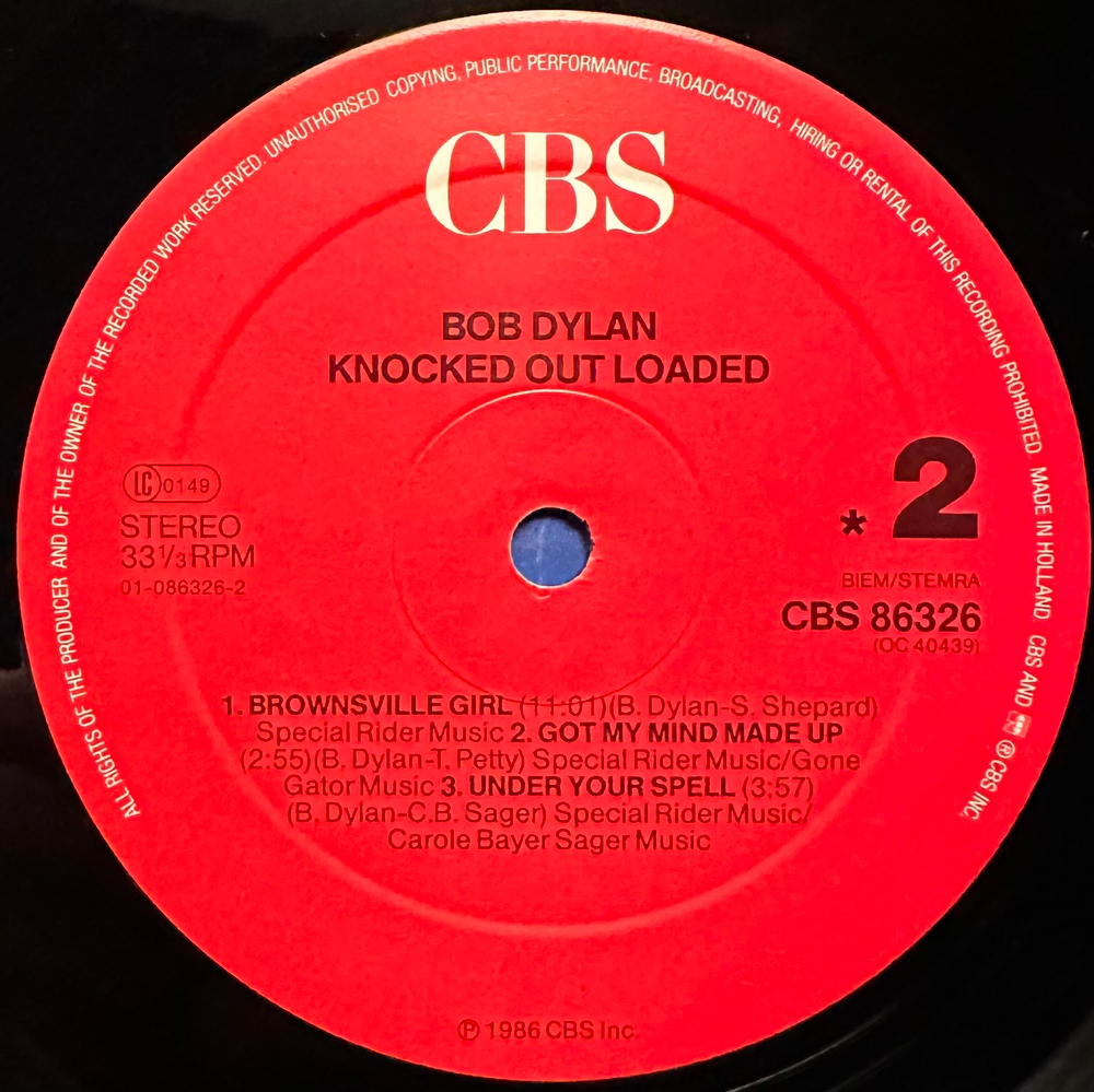 Bob Dylan - Knocked Out Loaded (Голландия 1986г.)