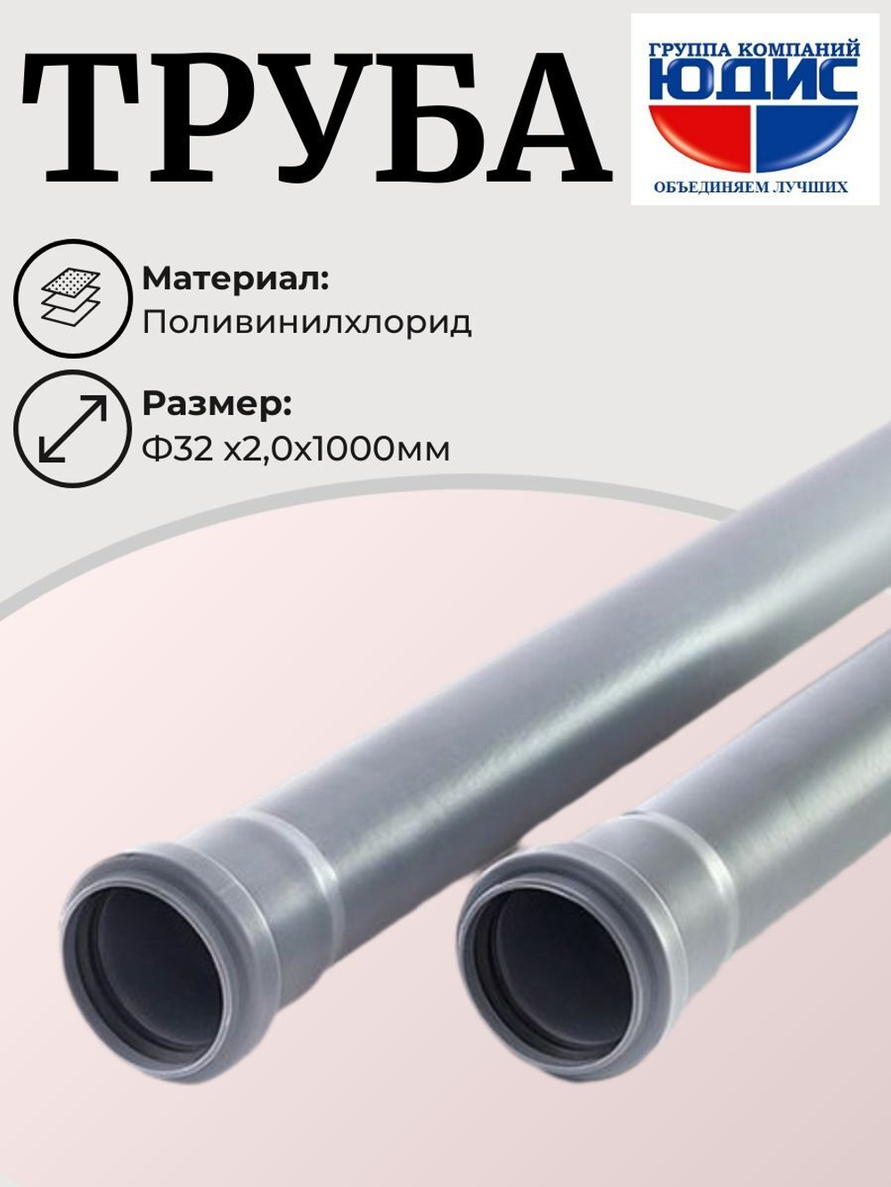 ПВХ Труба Ф32х2,0х1000мм ViEiR