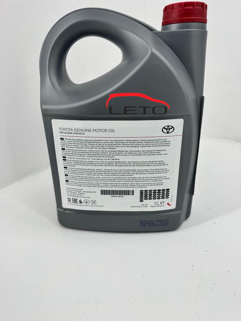 Моторное масло 10W-40 TGMO 5л 08880-86094 0888086094