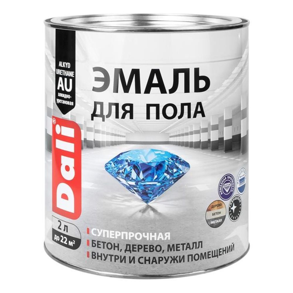 Эмаль д/пола  DALI  база А белая  2л (Рогнеда) Ж/Б