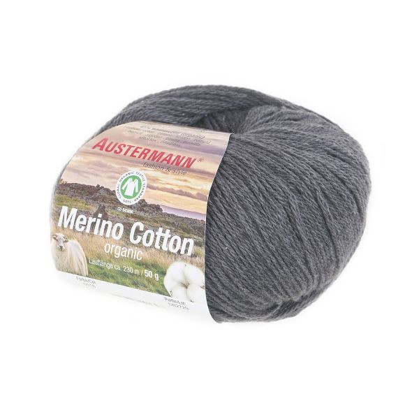Пряжа Austermann (Аустерманн) Merino Cotton organic / уп.10 мот. по 50 г, 230 м, 12022