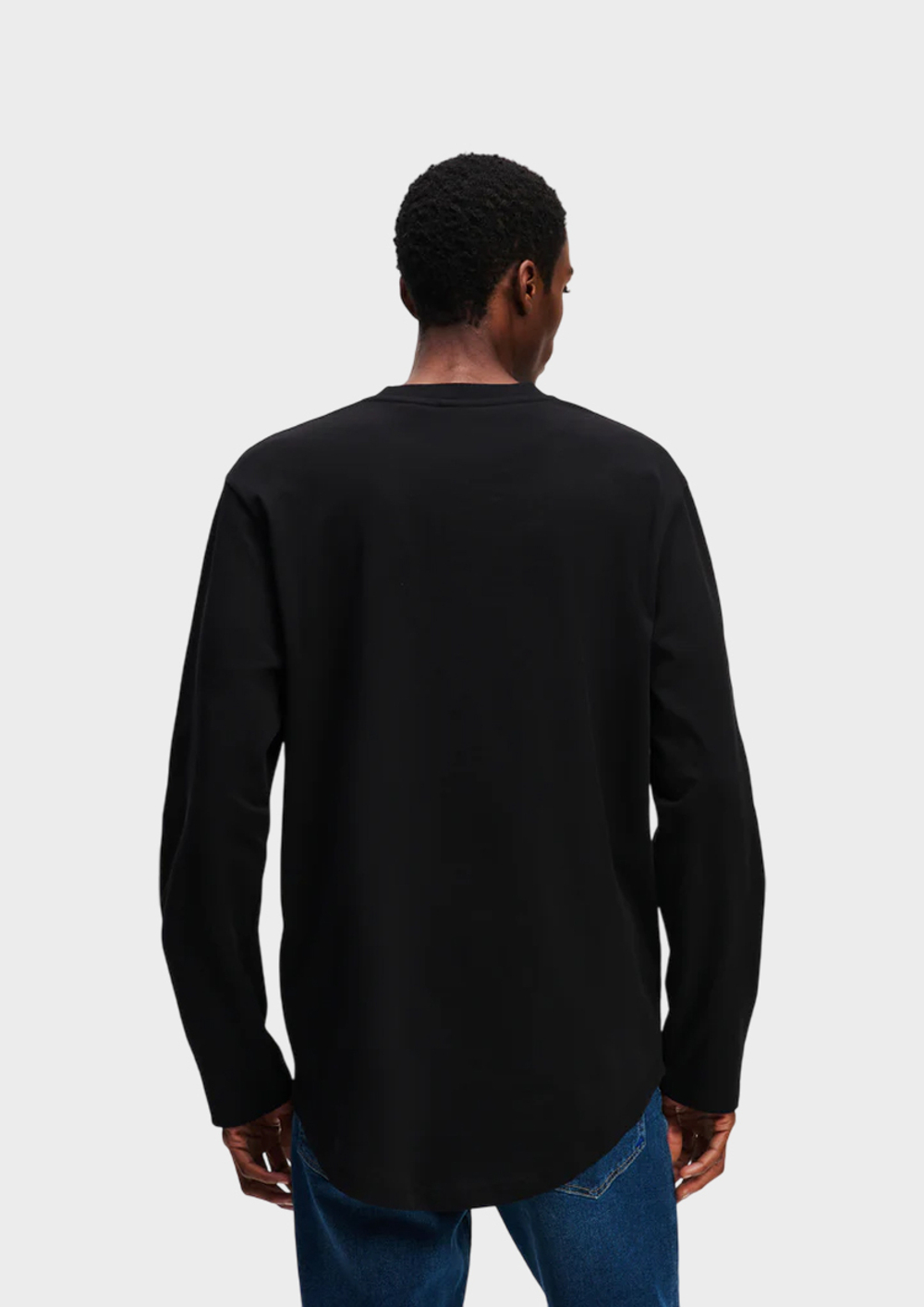 Лонгслив KARL LAGERFELD JEANS Reg Ls Curved Hem Tee