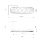 Ручка раздельная K.EST.Q52.SHADE SSG/BL-39 сатинированное золото/черный