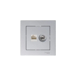 ATLASDESIGN РОЗЕТКА двойная ТВ + компьютерная RJ45 кат. 5e, механизм, АЛЮМИНИЙ