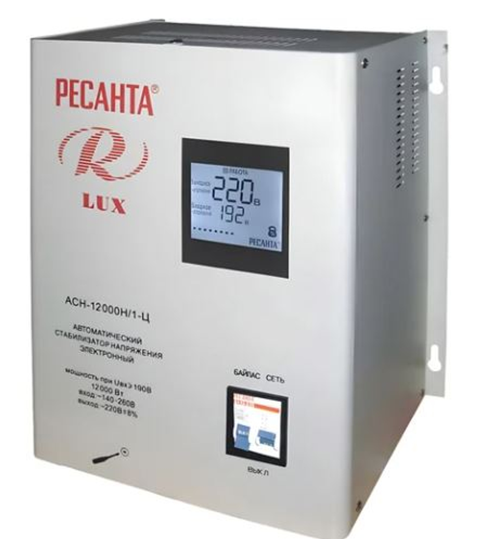 Стабилизатор напряжения Ресанта АСН 12000 Н/1-Ц Lux 63/6/22