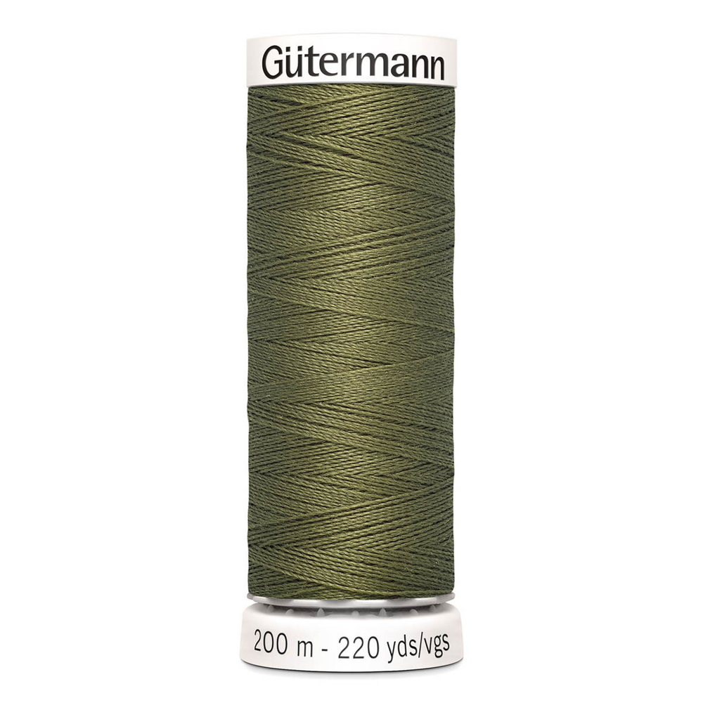 01 Нить Sew-All 100/200 м для всех материалов, 100% полиэстер Gutermann 748277 (432 оливково-зеленый)