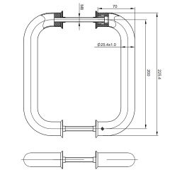 Ручки-скобы APECS HC-901-25/200-INOX нержавейка