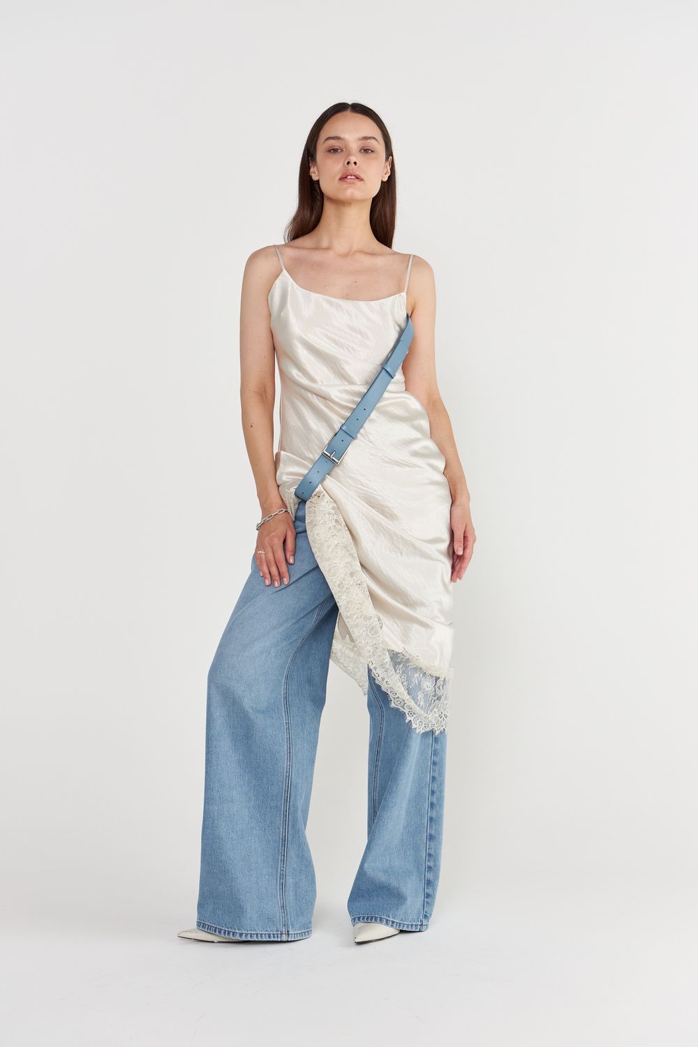 ДЖИНСЫ «PERFECT JEANS Wide» ГОЛУБОЙ