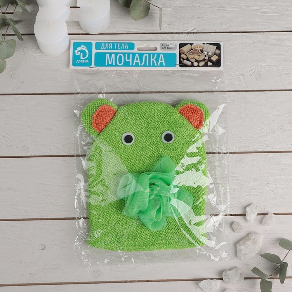 Мочалка-варежка детская «Слоник», цвет МИКС 2812985