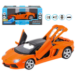 Модель 1:24 Lamborghini Aventador Roadster, оранжевый, откр. двери и багажник, свет, звук