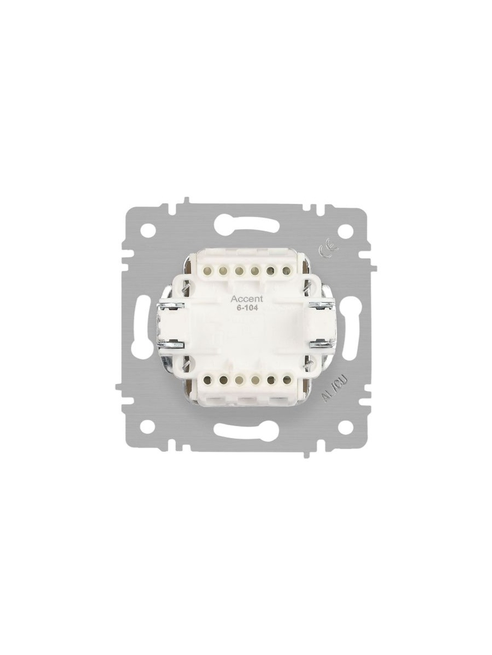 Выключатель 2-кл. СП Accent 6-104-05 10А IP20 250В AL/CU антрацит Intro Б0063488