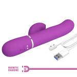 Фиолетовый вибратор-кролик 22,8см с пульсацией Pretty Love Perdita BW-500015-3