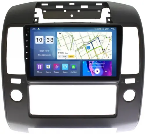 Магнитола для Nissan Navara D40 2004-2008 кондиционер - Parafar PF900XHD на Android 13, CarPlay, 4G SIM-слот