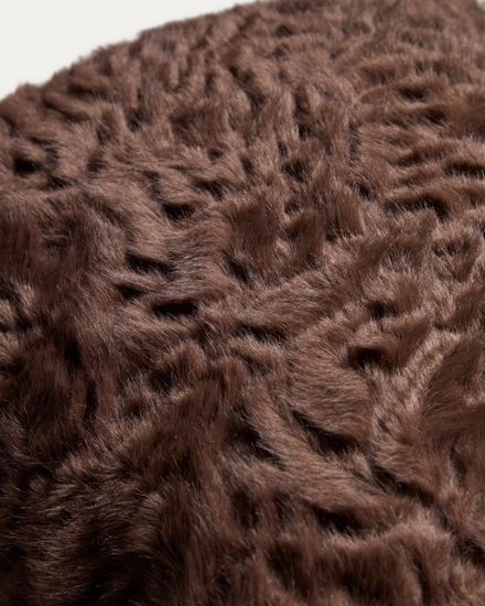 Чехол для подушки Oruma из искусственного меха шоколадно-коричневого цвета, 40 x 60 см