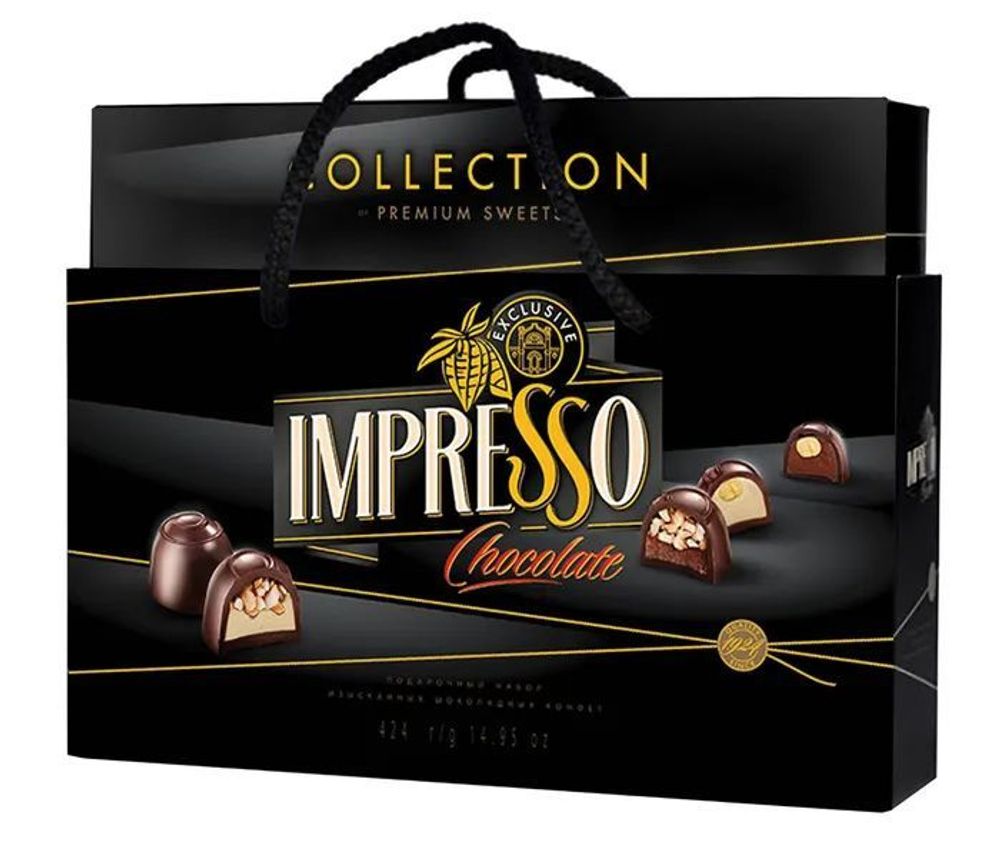 Подарочный Набор конфет IMPRESSO Premium (черный) 424гр