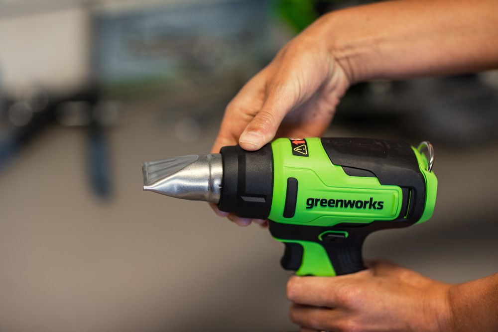 Аккумуляторный строительный фен Greenworks, G24HG, 3400207,24v, без АКБ и ЗУ