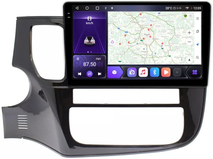 Магнитола для Mitsubishi Outlander 3 2012-2022 - Kuberg OL-1633 QLed+2K, Android 12, Быстрая, CarPlay, 4G SIM-слот