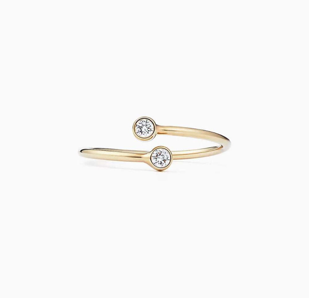 Кольцо из жёлтого золота 18k  Diamond hoop, Tiffany 💝