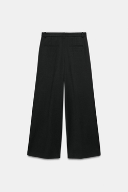 ZARA БРЮКИ СО СКЛАДКАМИ — ZW COLLECTION, ЧЕРНЫЙ