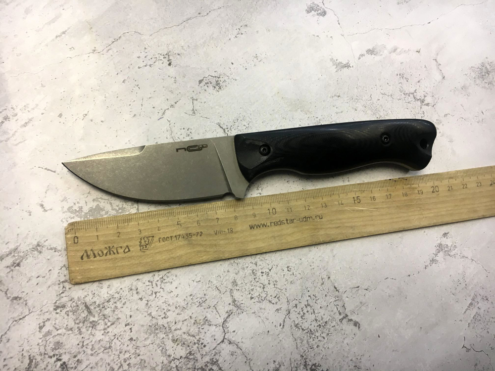 Шкуросъёмный нож N.C. Custom Fang Black, SW G10