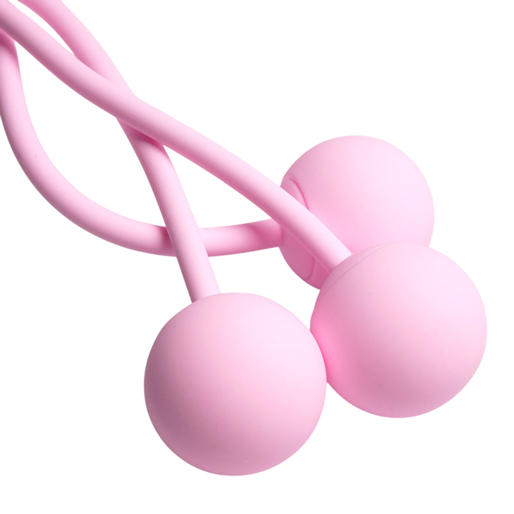 Розовый вакуумный стимулятор 16см с вагинальными виброшариками Youvic DF923-PINK
