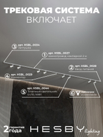 Комплект трековый Hesby Lighting No3 однофазная накладная Skylite HSBL_kompl_S003_NI4W4K